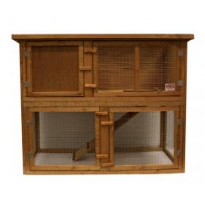 Everyday Single 2 Tier Rabbit, Guinea Pig & Ferret Hutch & Run 131 X 65 X 102cm - 51" X 25" X 40"